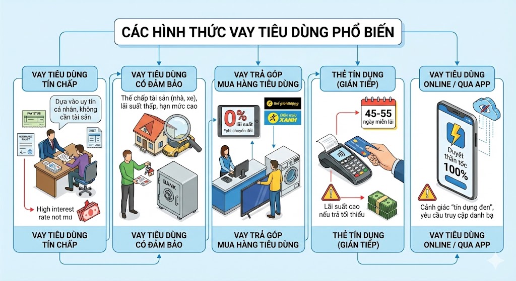 Vay tiêu dùng là gì? Lợi ích và các hình thức vay phổ biến