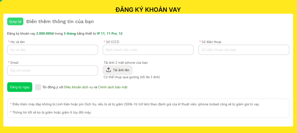 Vay siêu tốc online: Nhận tiền ngay trong 15 phút