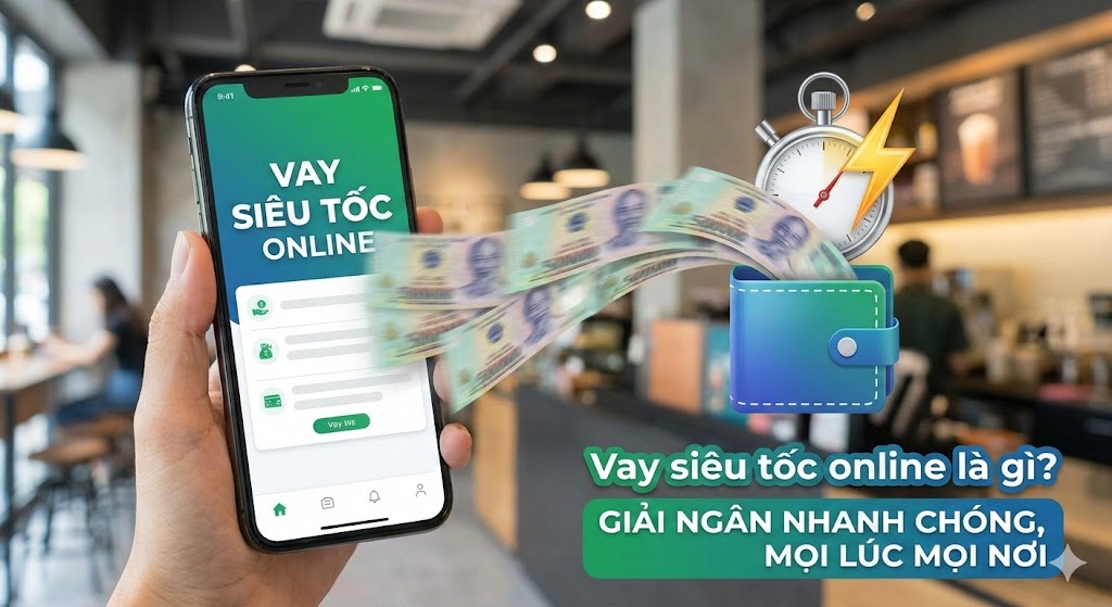 Vay siêu tốc online: Nhận tiền ngay trong 15 phút