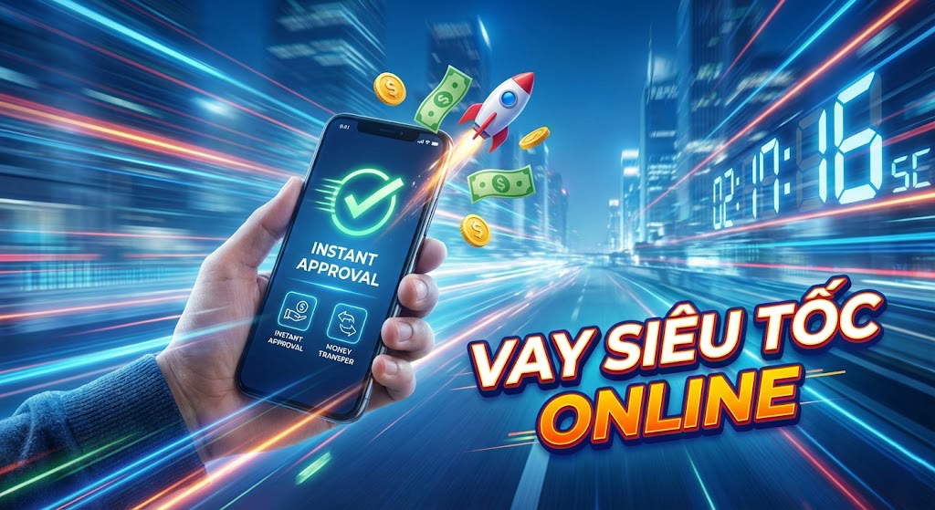 Vay siêu tốc online: Nhận tiền ngay trong 15 phút